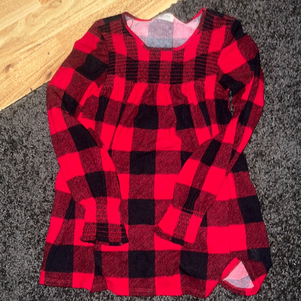Buffalo plaid tunic